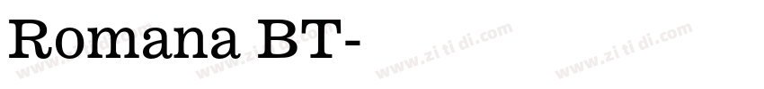 Romana BT字体转换